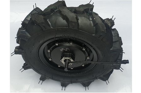 Quinder Brushless aandrijfset met 16inch HUB motor, controller, gashendel en fwd/rev
