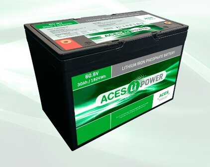 Aces Batterij 60V 30A Lithium IJzerfosfaat, LiFePO4